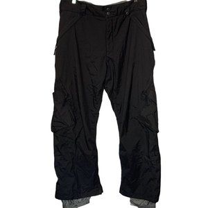 Burton Ski/Snowboarding Pants Womens Black Nylon Sz L Adjustable Waist Lined EUC